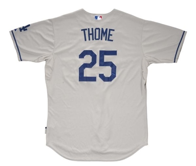 2009 Jim Thome Game Worn Los Angeles Dodgers Road Jersey